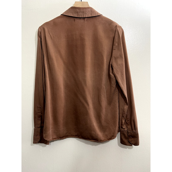 Reformation Brown Button Down Shirt - Picture 2 of 15